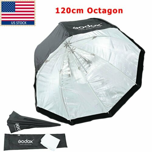 Us Godox 47" 120cm Octagon Umbrella Softbox For Studio Flash Speedlite Universal