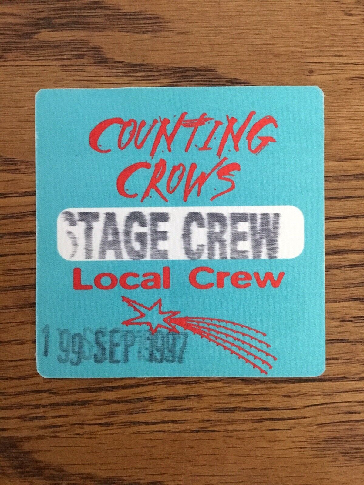 Counting Crows "recovering The Satellites" Tour 1997 Working Backstage Pass
