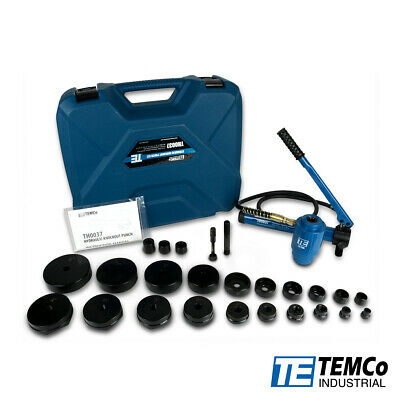 Temco 4" Hydraulic Knockout Punch Electrical Conduit Hole Cutter Set Ko Tool Kit