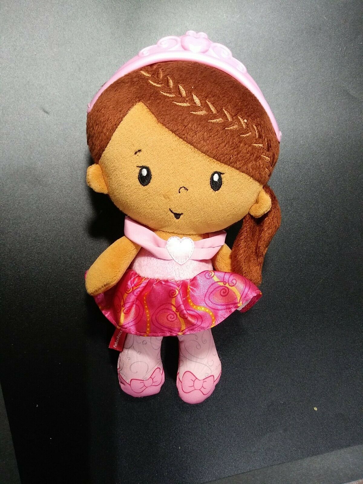 2014 Fisher Price Princess Doll Plush Stuffed Toy Rattle Chime