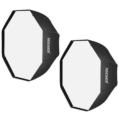 Neewer 2-pack 32 Inch Black Octagonal Umbrella Softbox For Studio Flash