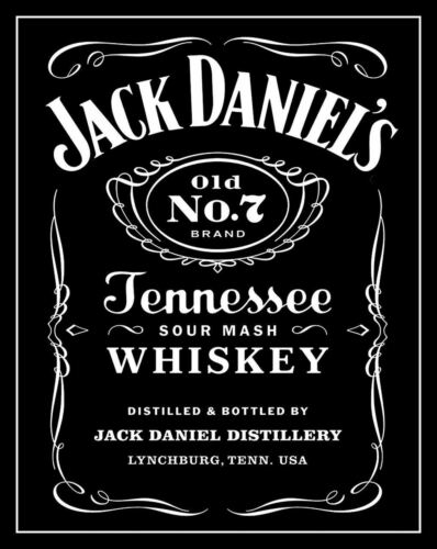 4.75" Jack Daniel's Vinyl Sticker. Tennessee Whiskey Decal For Laptop, Bar.