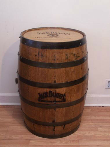 Jack Daniels Whiskey Barrel, Branded And Engraved Sanded And Finished/ Free Ship