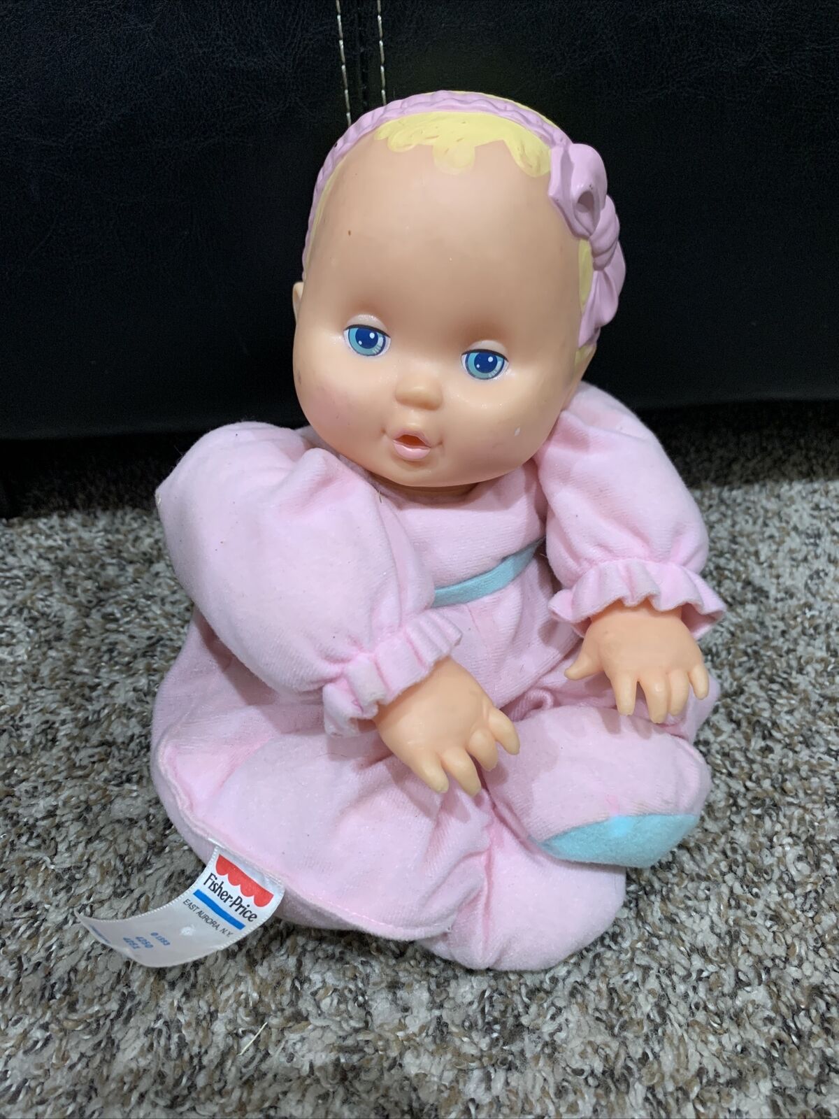 Cuddle-bye Baby Musical Doll #4250 Brahms Lullaby 1993 Fisher Price Cloth Baby