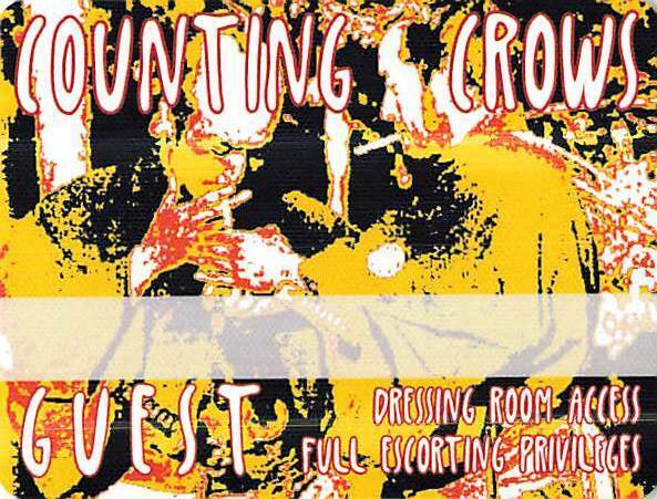 Counting Crows Backstage Pass 2012 Guest Yellow Variant