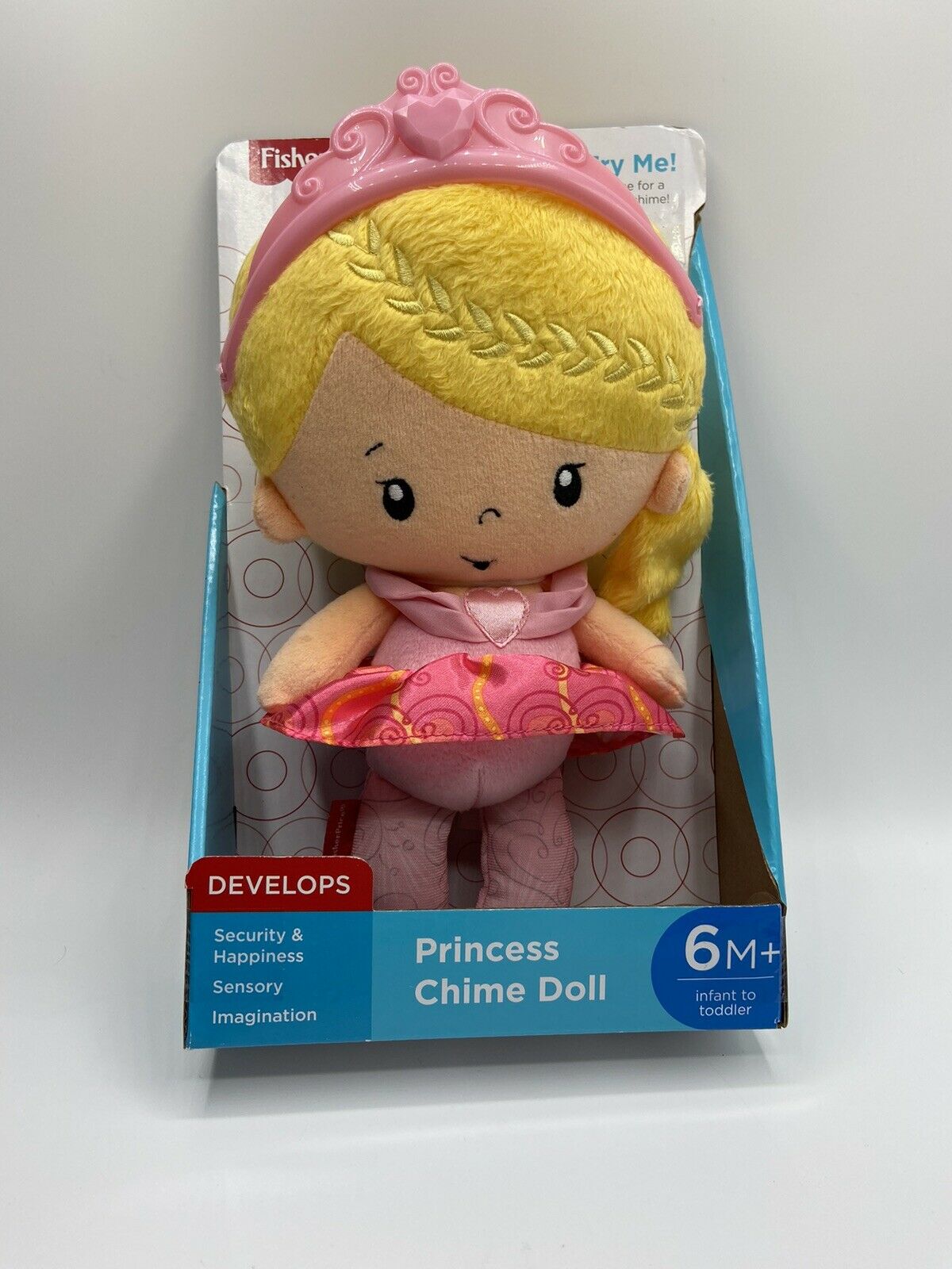 New Fisher Price Princess Chime Doll Baby Plush Toy Free Shipping